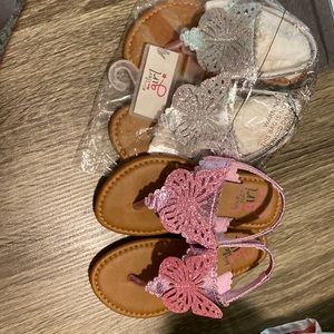 New butterfly sandals. Toddler size 10